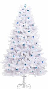 vidaXL Τεχνητό Χριστουγεννιάτικο Δέντρο με Άξονα με βάση Λευκό 300 cm