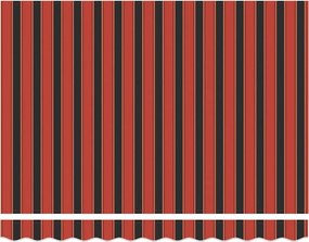 vidaXL Ύφασμα Ομπρέλας με πορτοκαλί και καφέ 300 x 250 εκ Πολυεστέρας