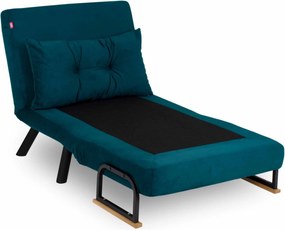 Πολυθρόνα Κρεβάτι - Sando Single - Χρώμα Πετρόλ - 175x60x60εκ