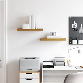 vidaXL Ράφι Τοίχου 2 pcs Μπεζ 50 x 23 x 4 εκ. Επεξεργασμένο ξύλο