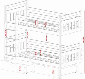 ADAM 90x200 κουκέτα πεύκου LN0907