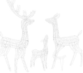 vidaXL Τάρανδοι Οικ. Ακρυλικός Χριστουγεννιάτικος 300 LED Μπλε