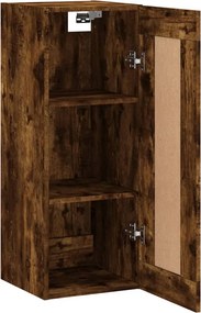vidaXL Ντουλάπι Τοίχου Καπνιστή Δρυς 34,5 x 34 x 90 εκ. Επεξεργ. Ξύλο