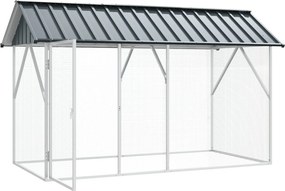 vidaXL Κλουβί Πουλιών Ανθρακί 227 x 112 x 141 εκ.