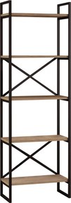Βιβλιοθήκη Dusan Megapap χρώμα sepet oak 58x30x175εκ.