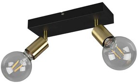 Φωτιστικό Οροφής - Σποτ Vannes R80182008 2xE27 40W 9x26x12cm Brass Mat RL Lighting Μέταλλο