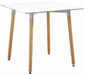 Τραπέζι ArteLibre SWIFT Λευκό MDF/Ξύλο 80x80x74cm