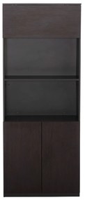 ΒΙΒΛΙΟΘΗΚΗ ΓΡΑΦΕΙΟΥ ΕΠΑΓΓΕΛΜΑΤΙΚΗ ROSEWOOD HM2089 ΜΕΛΑΜΙΝΗ ΓΚΡΙ-WENGE 80Χ40Χ200Υεκ.