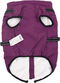 vidaXL παλτό σκύλου με ιμάντα αδιάβροχο αντανακλαστικό μοβ L44