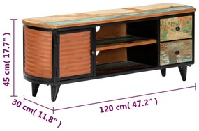 vidaXL Έπιπλο Τηλεόρασης 120 x 30 x 45 εκ. από Μασίφ Ανακυκλωμένο Ξύλο