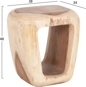 ΣΚΑΜΠΟ DENS HM18451 ΞΥΛΟ SUAR ΣΕ ΦΥΣΙΚΟ 38x34x48Υεκ.