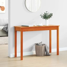 vidaXL Τραπέζι κονσόλα Καφέ Κεριού 110x40x75 εκ. Μασίφ Ξύλο Πεύκου