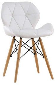 Καρέκλα Τραπεζαρίας Margo 10.0066.S (Σετ 4τμχ) 47X53X72cm White Wood, Technoderma