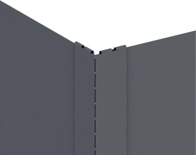 vidaXL Περίγραμμα γκαζόν 100 x 100 x 35 cm Ατσάλι Ανθρακί