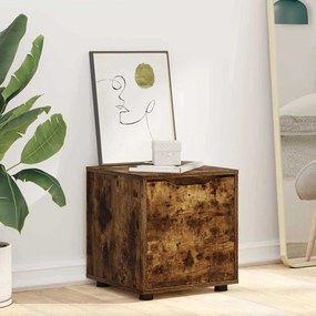 vidaXL Ντουλάπι Μπάνιου Καπνιστό Δρύς 40,5 x 40 x 44 εκ