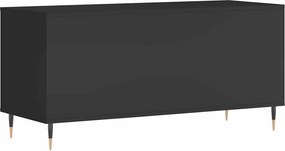 vidaXL Έπιπλο Δίσκων Μαύρο 100 x 38 x 48 εκ. από Επεξεργασμένο Ξύλο