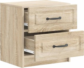 vidaXL Κομοδίνο 2 τεμ. Sonoma Δρυς 43 x 34,5 x 44,5 εκ
