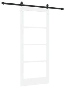 vidaXL Συρόμενη Πόρτα ORKDAL Λευκό 86 x 198.5 cm Μασίφ ξύλο πεύκου
