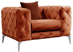 Πολυθρόνα PWF-0579 pakoworld ύφασμα κεραμιδί 108x90x70εκ