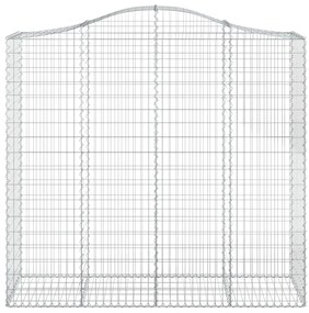 vidaXL Συρματοκιβώτια Τοξωτά 5 τεμ. 200x50x180/200 εκ. Γαλβαν. Ατσάλι