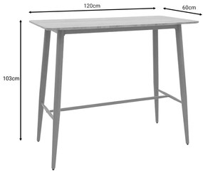 Τραπέζι μπαρ Senso pakoworld sonoma mdf επιφάνεια-φυσικό πόδι 120x60x103εκ