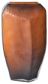 Βάζο Γυάλινο Ciseau 020148 20,5x11,5xH38cm Honey Brown Γυαλί