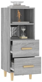 vidaXL Ντουλάπι Γκρι Sonoma 34,5x34x90 εκ. από Επεξεργασμένο Ξύλο