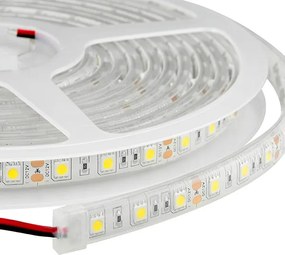 LED ταινία 5m 12W 12VDC θερμό λευκό φως 3000K IP65 στεγανή εύκαμπτη 10mm