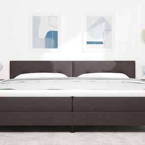 vidaXL LED Κεφαλάρι με κεφαλάρι Σκούρο καφέ Σκούρο καφέ 200 cm ύφασμα