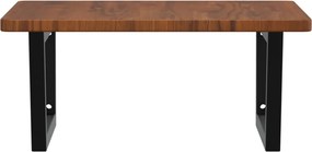 vidaXL Ράφι Νιπτήρα Τοίχου από Ατσάλι / Μασίφ Ξύλο Δρυός