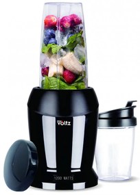 Nutri Blender Oliver Voltz OV51162D, 1200 W, 2 φλιτζάνια, BPA Free, 1L/800 ml, θρυμματισμός πάγου, μαύρο