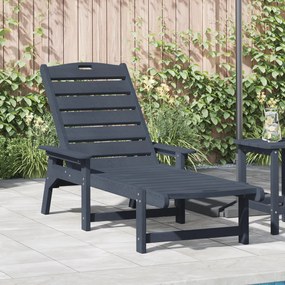 vidaXL Ξαπλώστρα Ναυτικό μπλε 53x162x98.5 εκ. HDPE