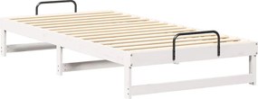 vidaXL Σκελετός Κρεβατιού Λευκό 100 x 200 cm Στερεά ξυλεία πεύκου