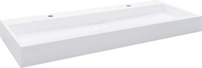 vidaXL Νιπτήρας Λευκός 120x46x11 εκ. Συνθετικός από Τεχνητό Μάρμαρο