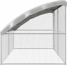vidaXL Κλουβί για κότες 2 pcs Ασημί 400 x 200 x 200 εκ.