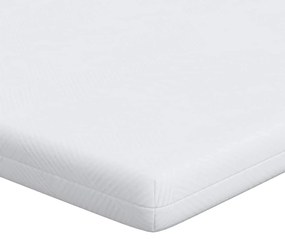 vidaXL Στρώμα επικάλυψης Λευκό 160 x 200 cm Υφασμα Jacquard