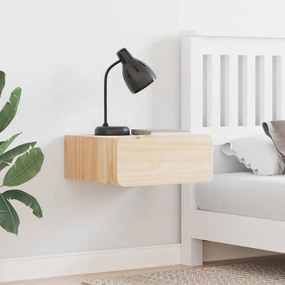 vidaXL Κομοδίνο με συρτάρι Καφέ 39 x 34 x 16.5 εκ. Μασίφ ξύλο πεύκου