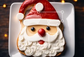 Σετ των 2 Intra Συλλεκτικό Ξύλινο Παζλ Plywood  4mm - Σάντουιτς Άγιου Βασίλη - εορταστικό φαγητό Σε Ξύλινο Κουτί - Διαστάσεις: 10x10 cm – 25 κομμάτια