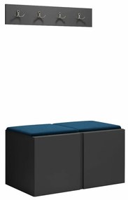 Σετ διαδρόμου Hartford 275, 84x46cm, 27 kg, Γραφίτης, Ταπισερί, Πλαστικοποιημένη μοριοσανίδα, Τοίχου, Εντοιχισμένη | Epipla1.gr