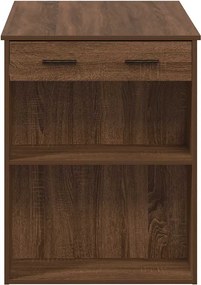 vidaXL Γραφείο με Συρτάρι και Ράφι Καφέ Δρυς 102x62x77,5 εκ.