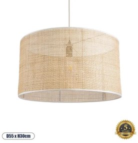 Boho Κρεμαστό Φωτιστικό Οροφής Μονόφωτο 01822 GloboStar-1822-Μπεζ 1822