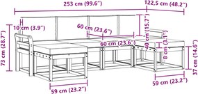 vidaXL Σειρά Καναπέ Εξωτερικού 6 pcs Λευκό και Κρεμ Πολυεστέρας