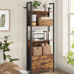 Ραφιέρα Δαπέδου 4 Θέσεων Με Συρτάρι (62x24x165) Vasagle LLS147B01