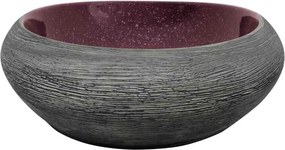 vidaXL Νιπτήρας Οβάλ Μοβ και Γκρι 59 x 40 x 14 εκ. Κεραμικός