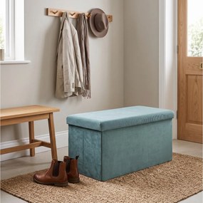 ΣΚΑΜΠΌ &amp; ΠΟΥΦ GIULIA VELVET FOLDABLE STORAGE BENCH HD6815