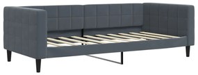 vidaXL Κρεβάτι ημέρας με στρώμα σκούρο γκρι 90x190 cm Βελούδο