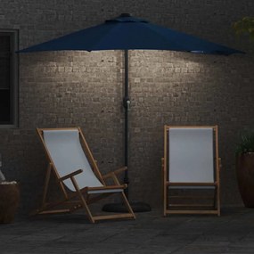 vidaXL Ομπρέλα Κήπου Αζούρ μπλε 294 x 150 x 224 εκ ύφασμα