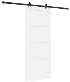 vidaXL Σετ Συρόμενης Πόρτας ORKDAL Λευκό και μαύρο 83 x 202 εκ.