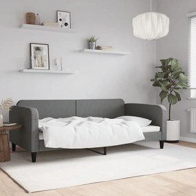 Καναπές Κρεβάτι Σκούρο Γκρι 100x200 εκ. Υφασμάτινος