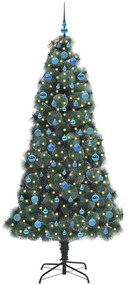 vidaXL Τεχνητό Πρόσφορο Χριστουγεννιάτικο Δέντρο με Σετ Μπαλών 210 cm